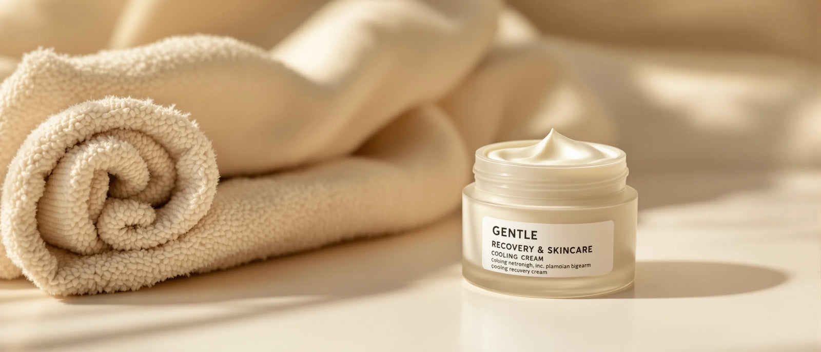 Kühlende Creme und weiches Tuch – Pflege nach Laserbehandlung, Tays Natural