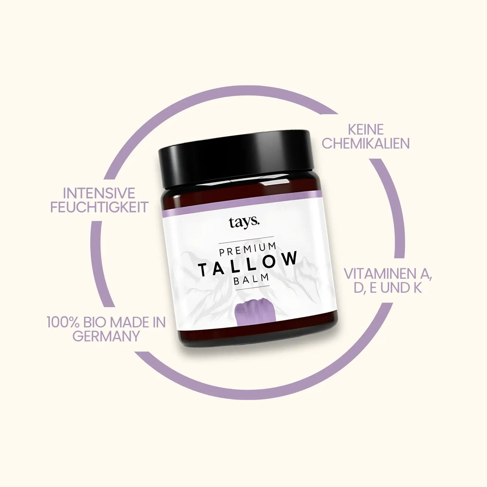 Eine Grafik von der Tallow Creme Lavendel