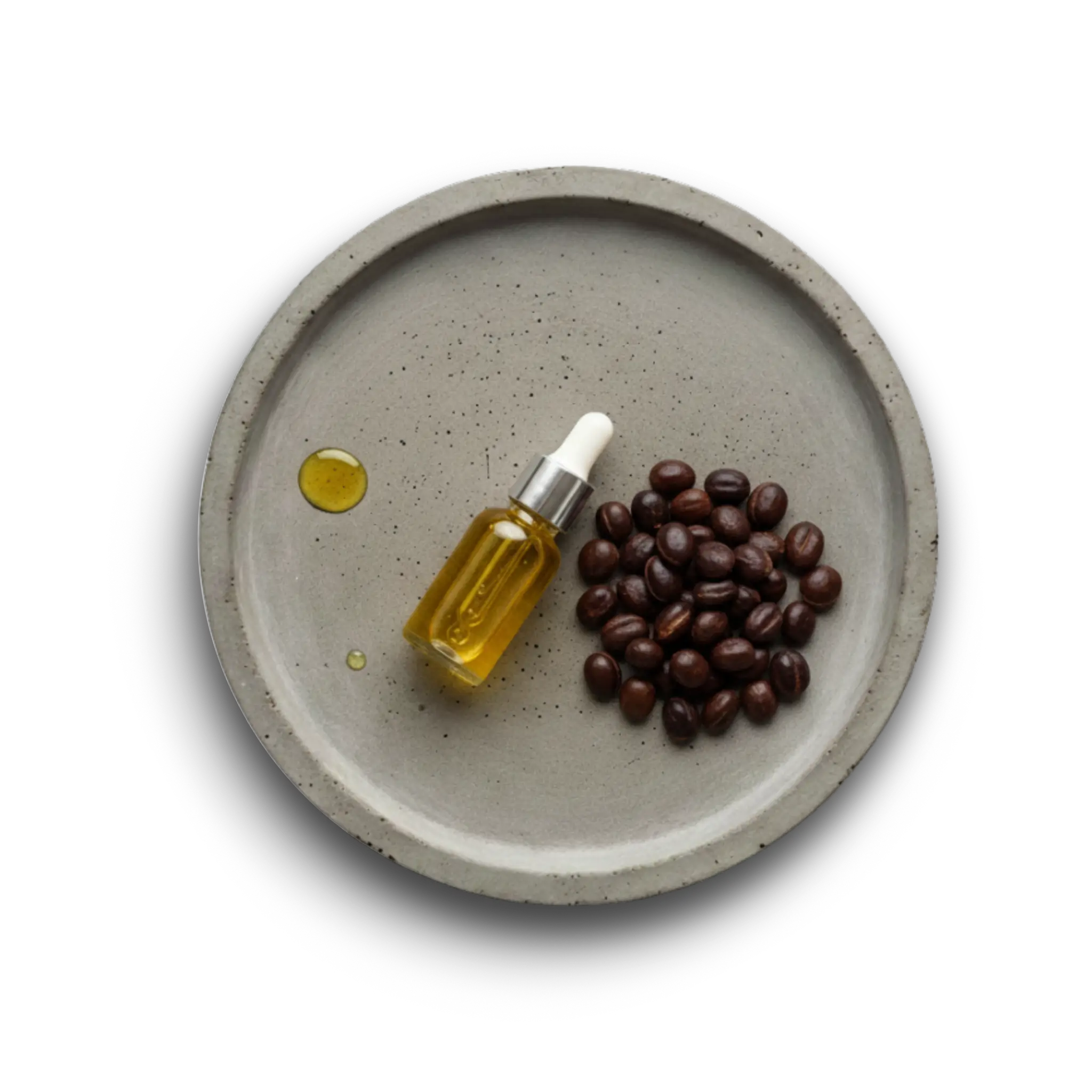 Jojoba zur Herstellung von Tallow Creme auf einem Betonteller