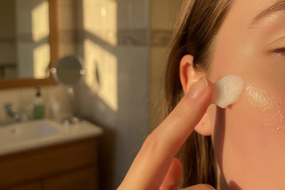 Nahaufnahme von der Nutzung von Beef Tallow Creme